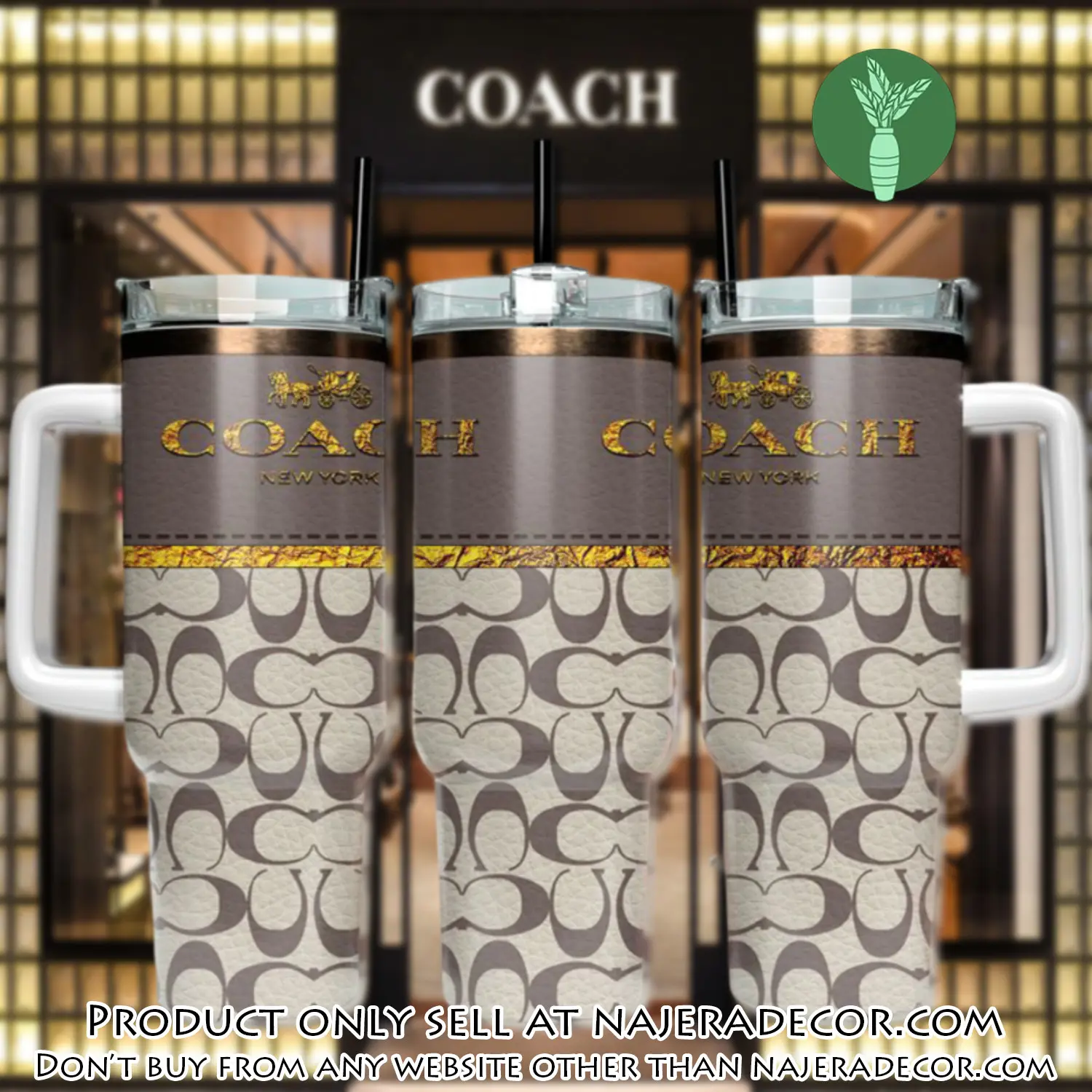 Coach logo stanley tumbler design 40oz logo stanley tumbler ktb1087 njr3622968